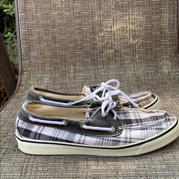 Sperry Topsiders women’s plaid boat shoes - Picture 4 of 8